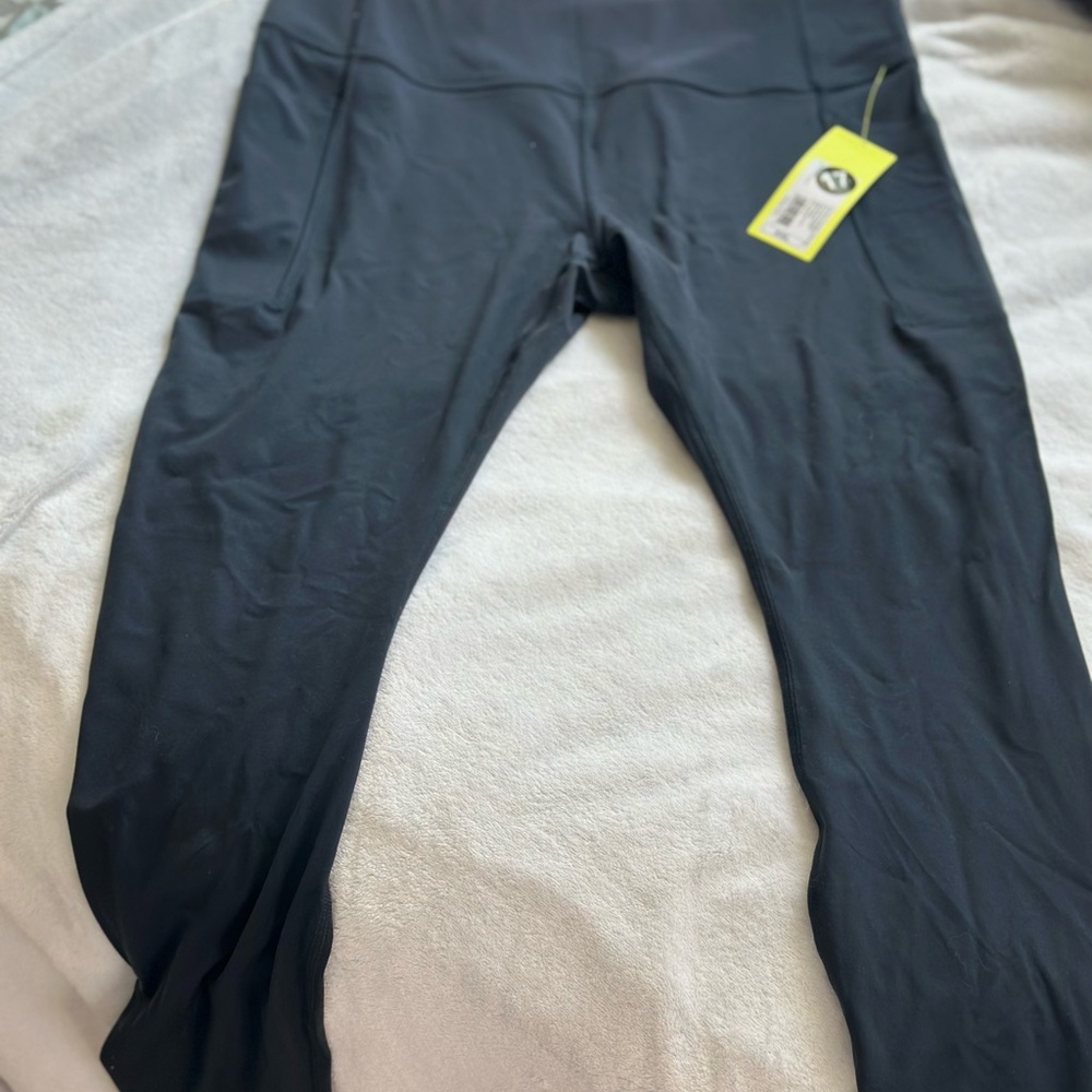 All in Motion Blue Leggings with Wide Waistband and Compression Fit